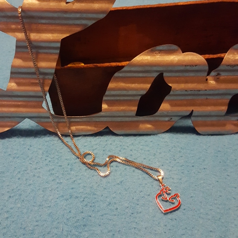 Double deer necklace LOVE