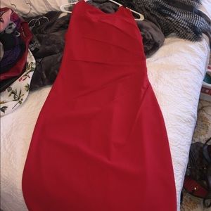 Red Calvin Klein dress