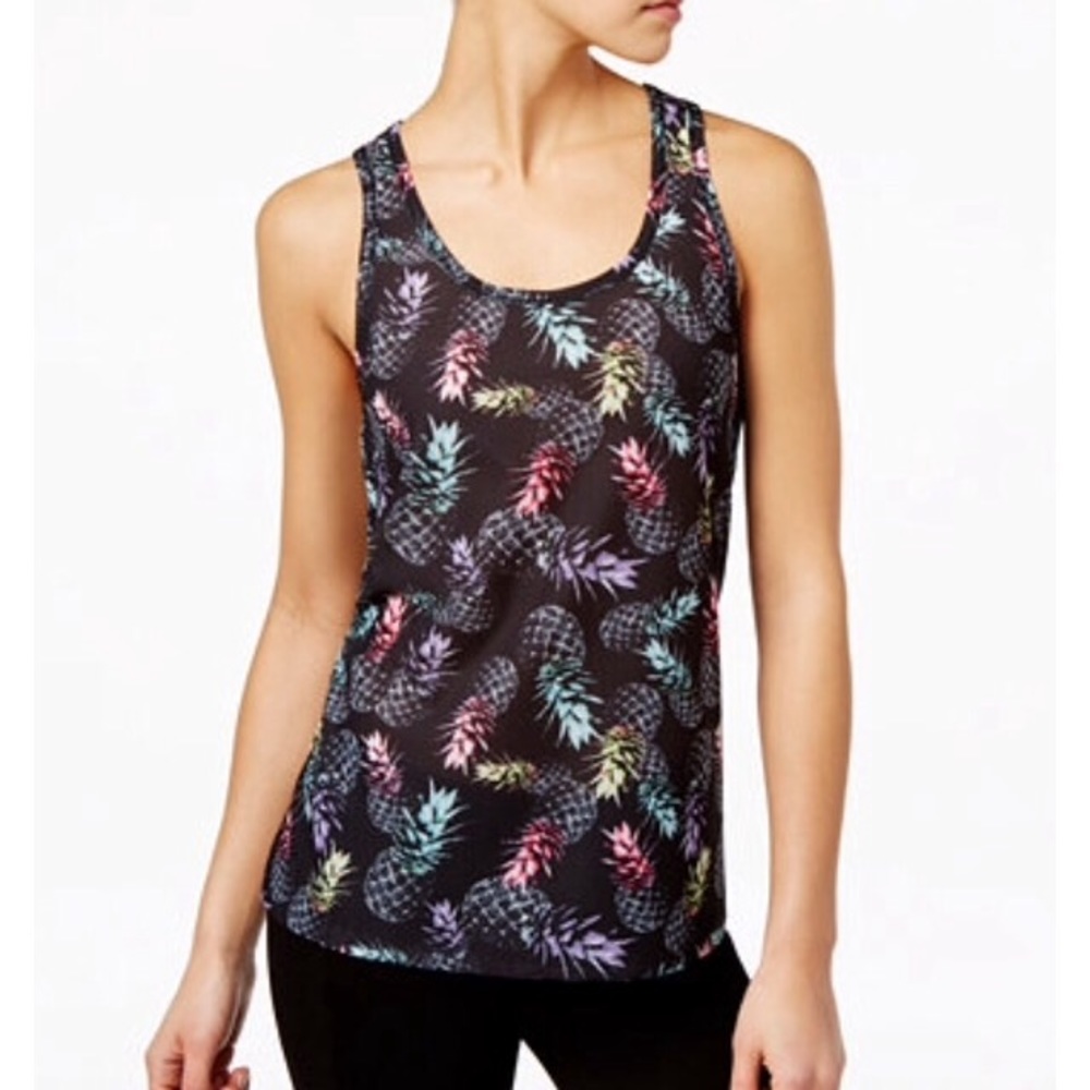 Jessica Simpson Pineapple Print Work Out Tank NWT