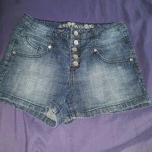 High waisted shorts.