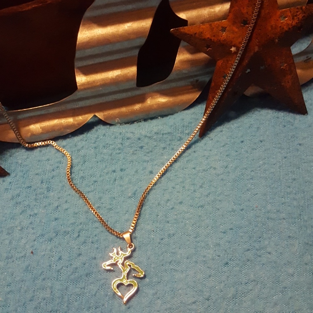 Buck and Doe LOVE necklace