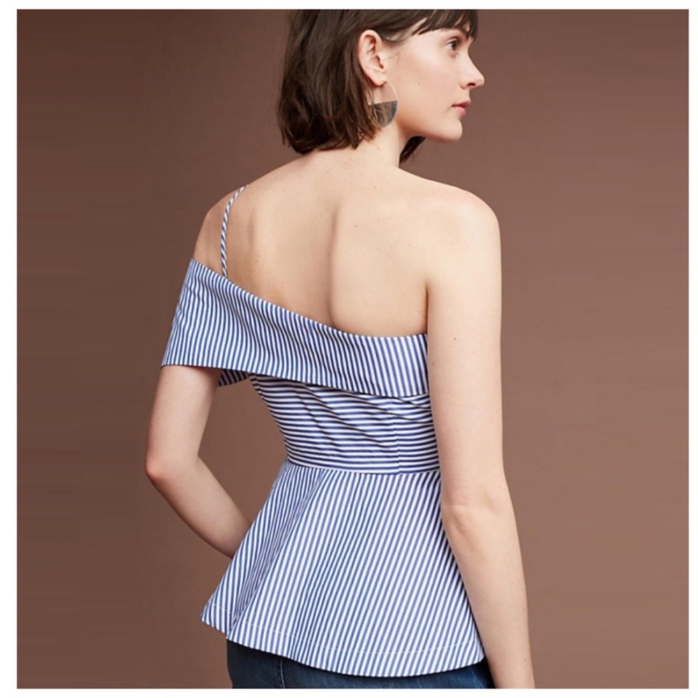 ‼️PRICE FIRM LAST CALL Stripe Off The Shoulder Top - Picture 5 of 5