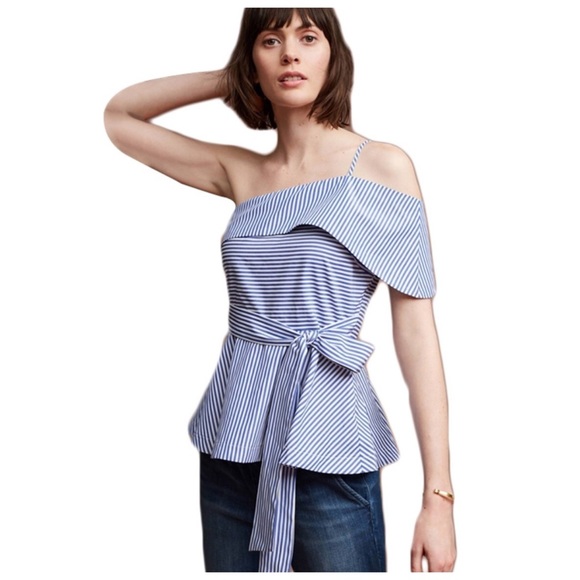 Tops - ‼️PRICE FIRM LAST CALL Stripe Off The Shoulder Top