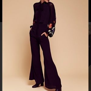 Free people. Women's Black Smoke Rings Jumpsuit.