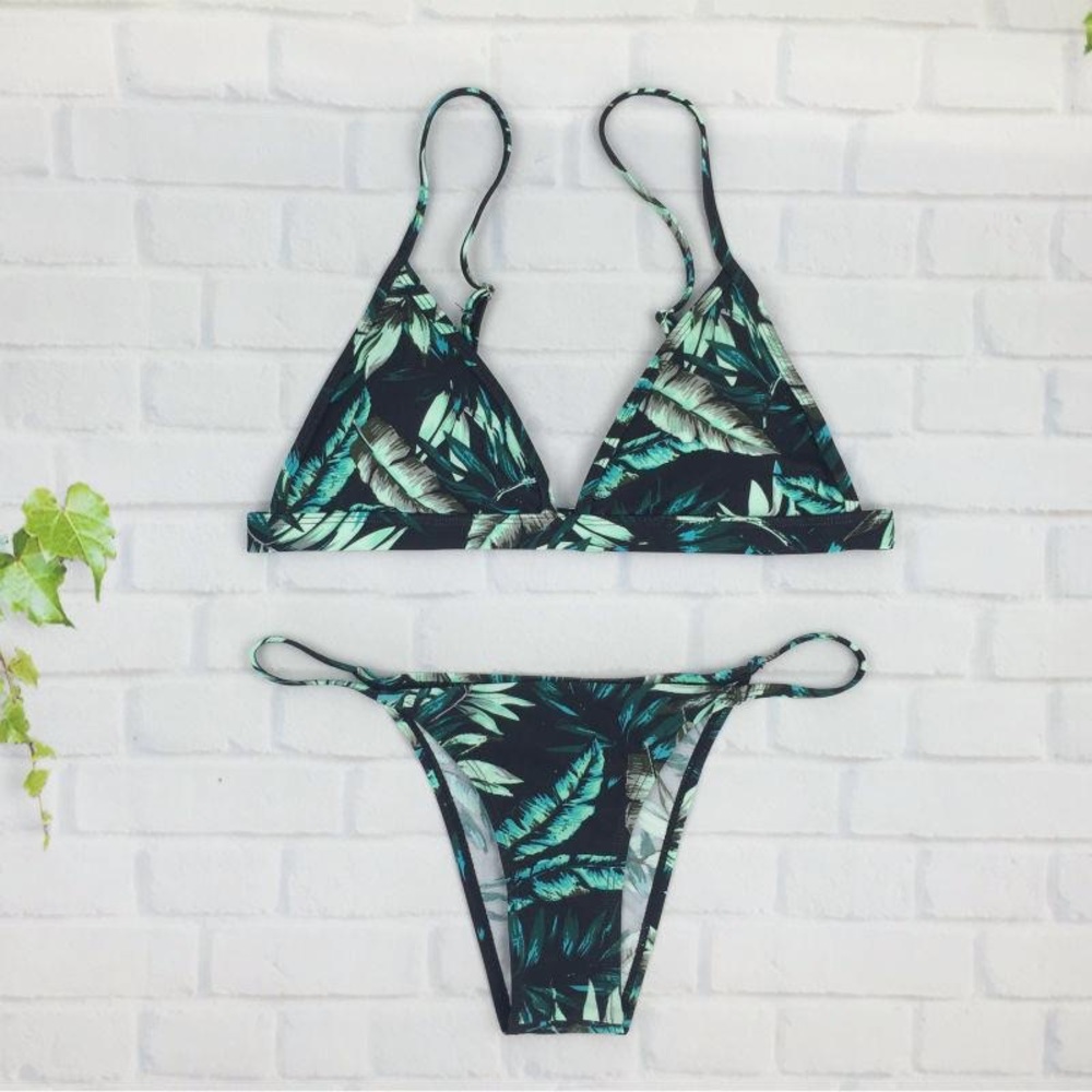 LANA SWIMWEAR - Palm Print Bikini Size Small