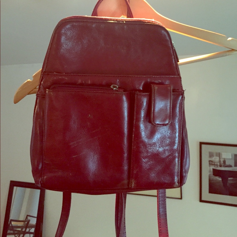 Burgundy backpack