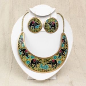Empress Necklace & Earring Set Elephant
