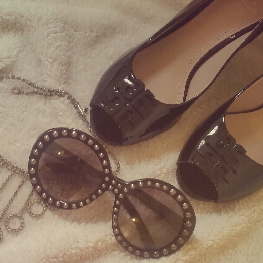 NWT TORY BURCH 'SALLY 2' PEEP TOE WEDGE