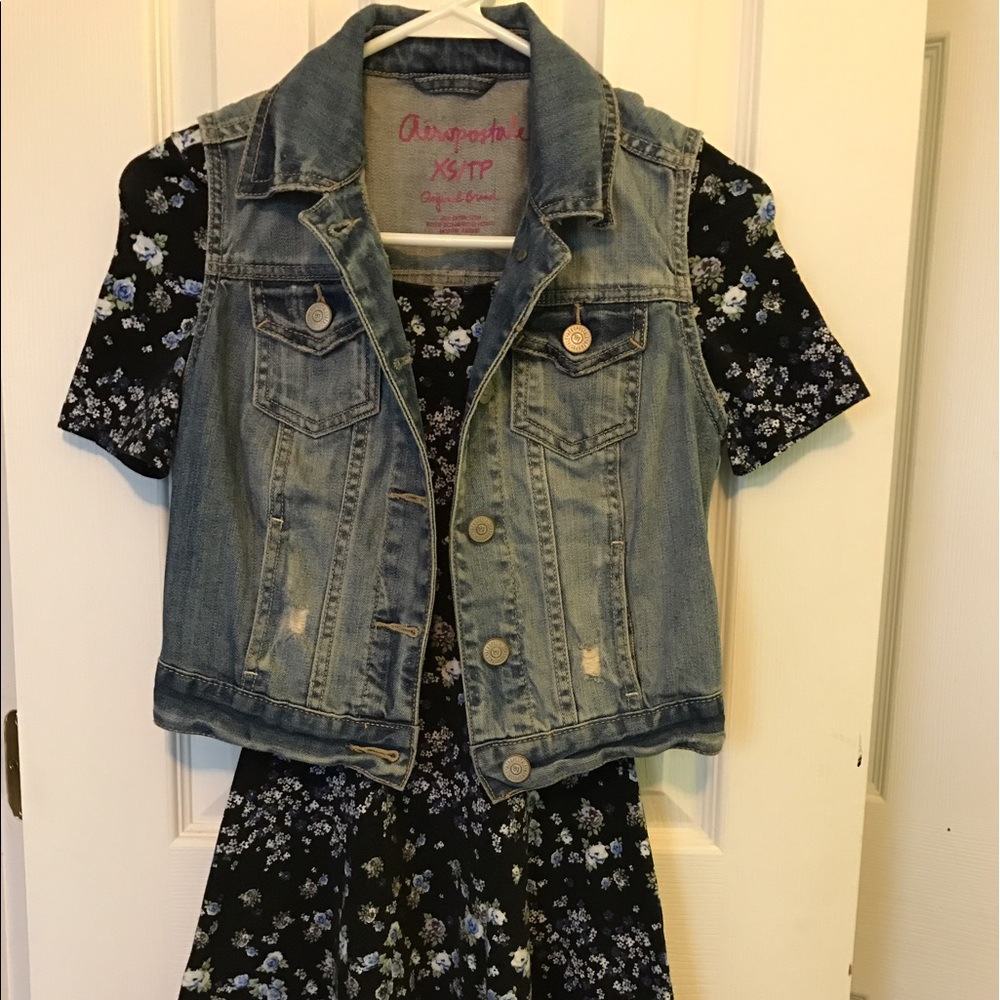 Aeropostale XS Jean Jacket Vest