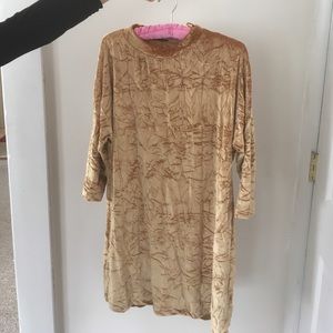 Gold Velvet Dress