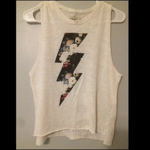 Floral Lightning Bolt Muscle Tank