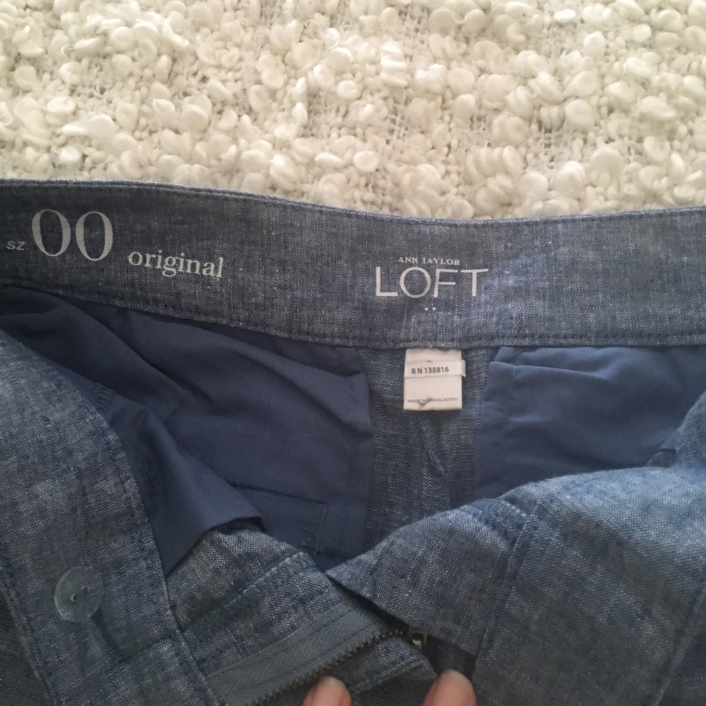 Ann Taylor Loft linen/cotton shorts - Picture 2 of 3