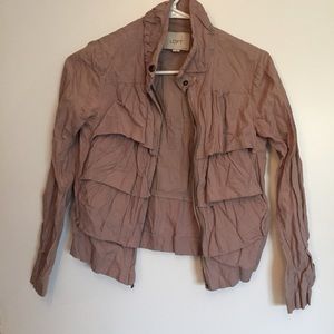 Adorable, barely worn, zip up light LOFT jacket.