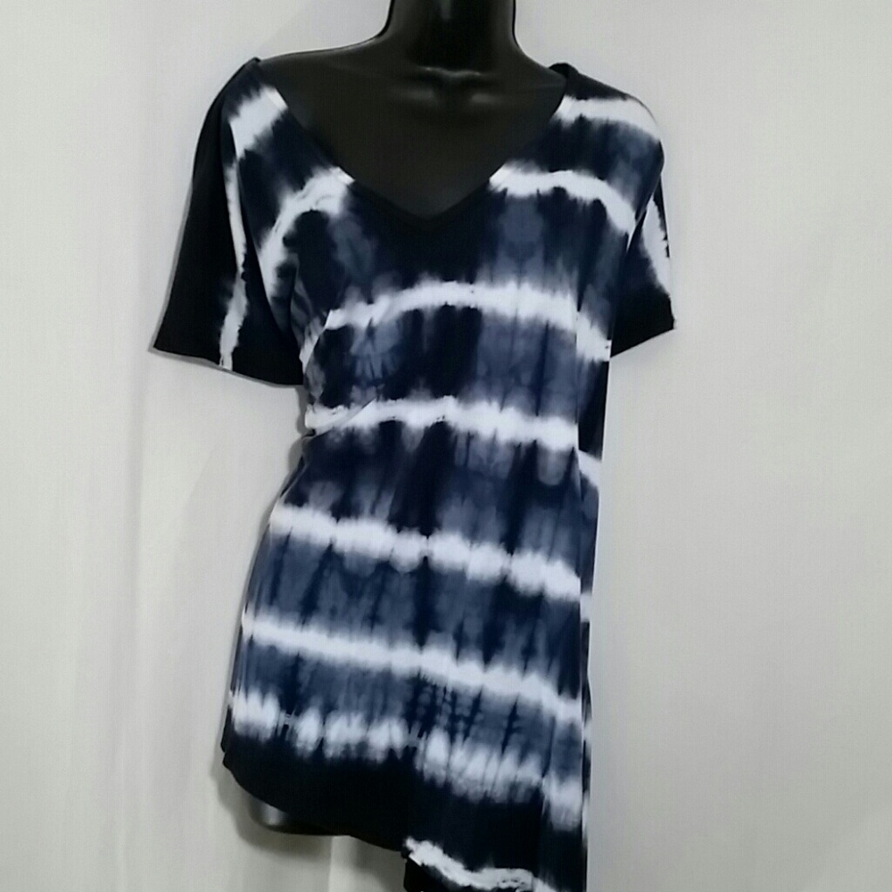 PURE SAGE Blue Tye Dye Blouse Size M