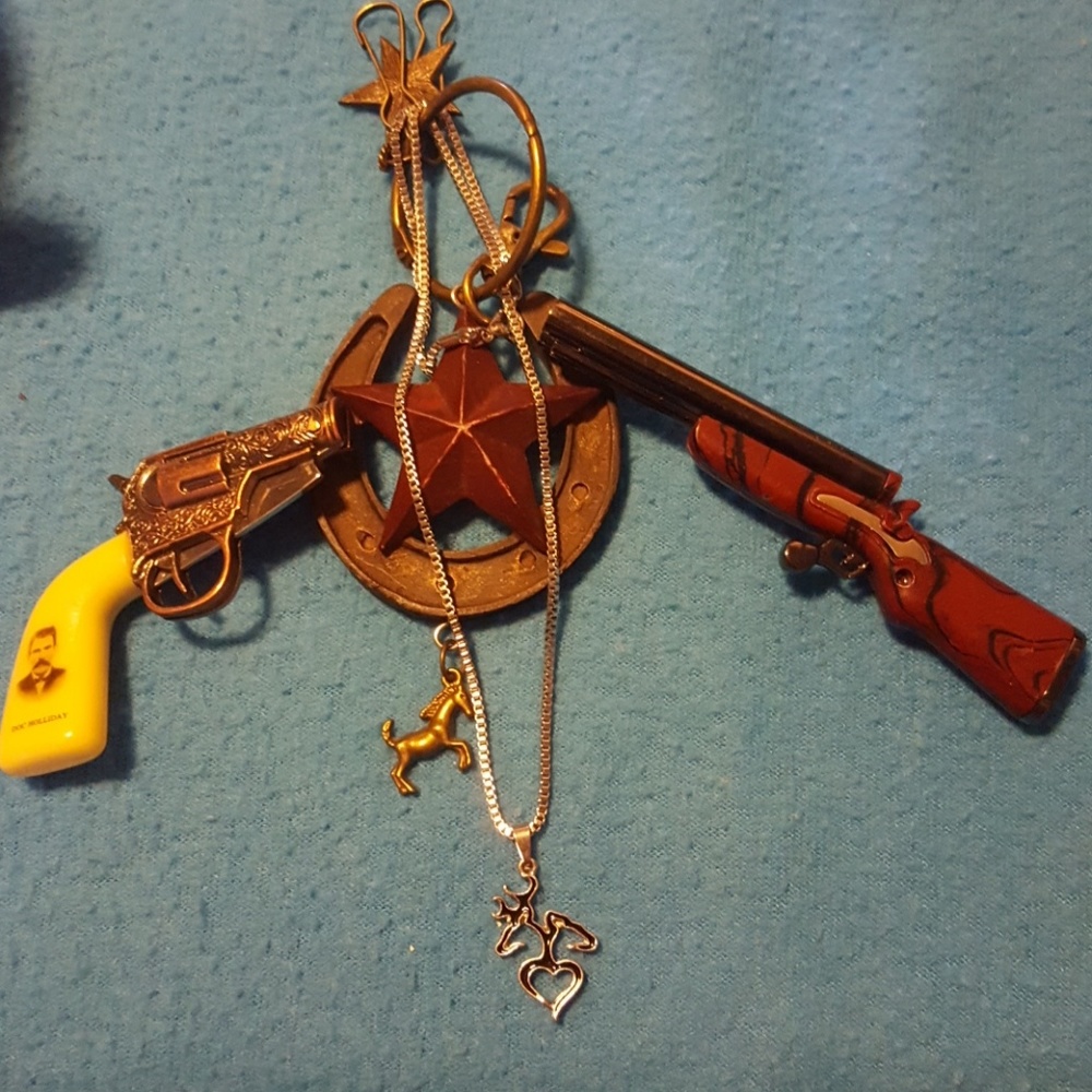 Buck and Doe LOVE necklace with heart