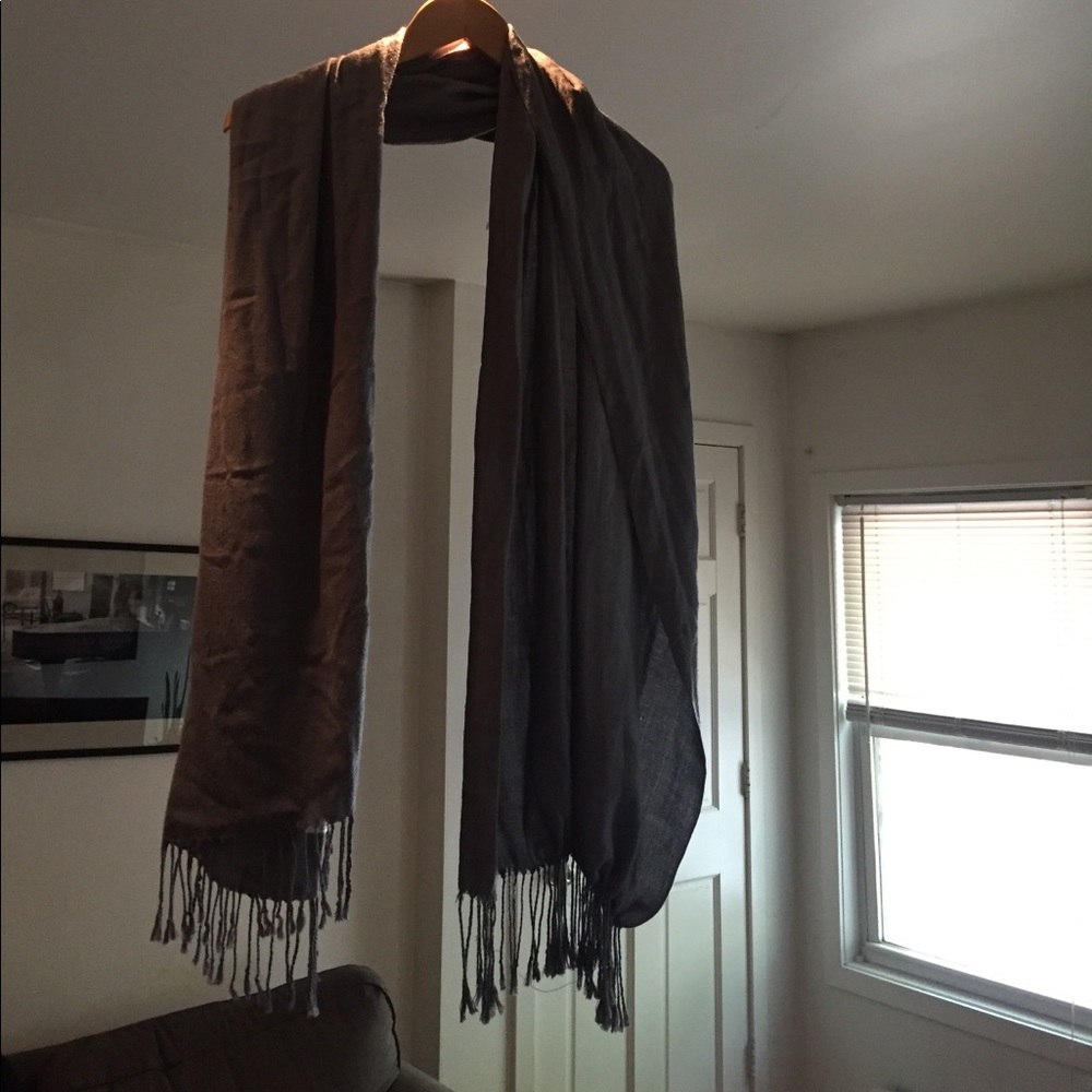 Grey pashmina cashmere scarf
