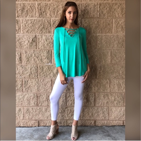 Ava Lace Up Top - Picture 3 of 7