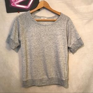 Pink lotus Women's gray soft yoga top Sz S A1507
