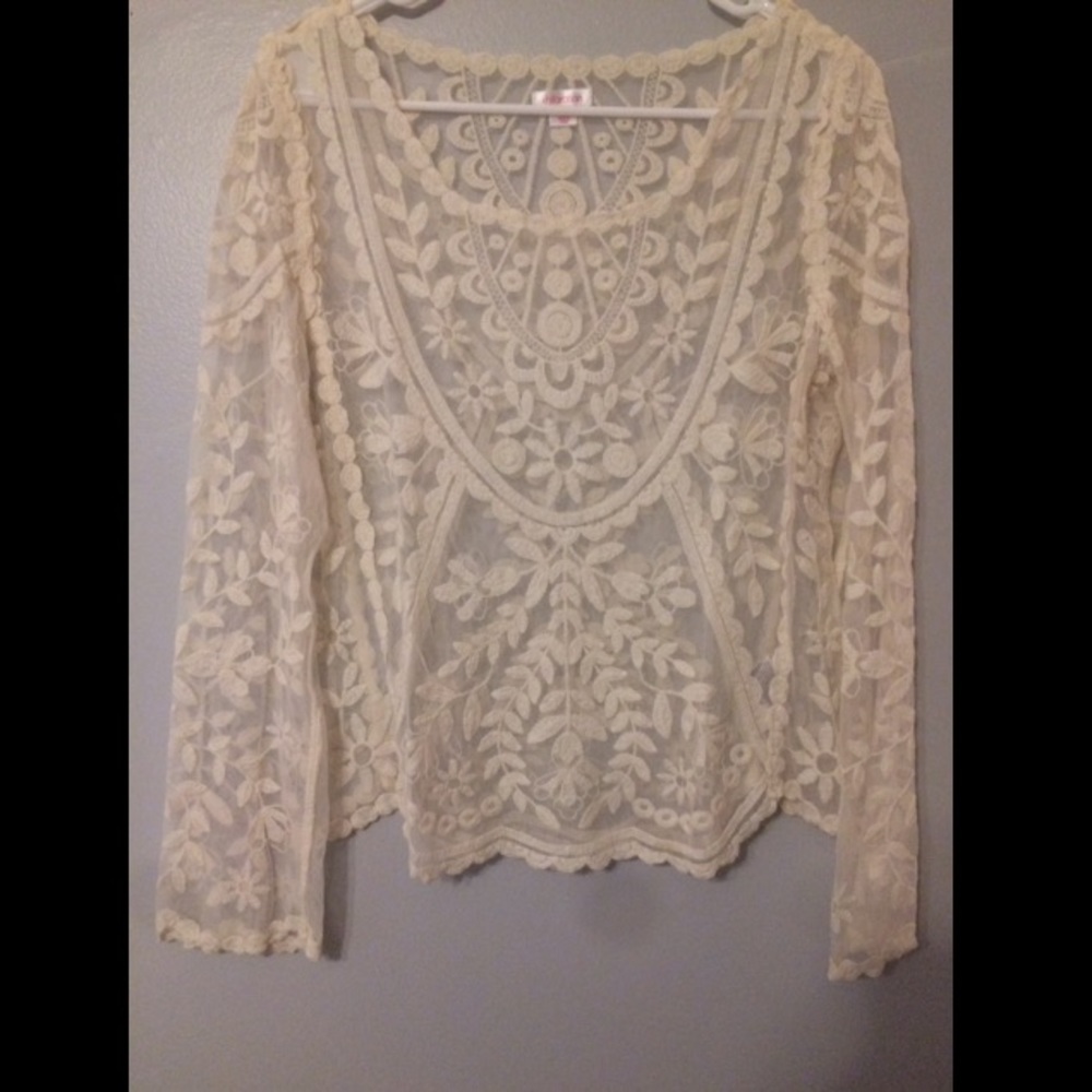 Lace Long-Sleeve Blouse