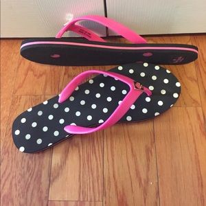Kate Spade polka dot with pink Flip Flops