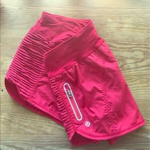 Lululemon Red Athletic Shorts