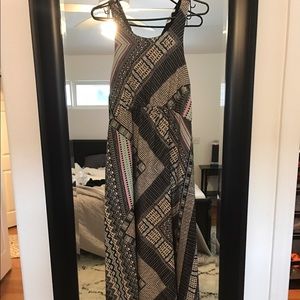 Bar III long racer back dress, size M