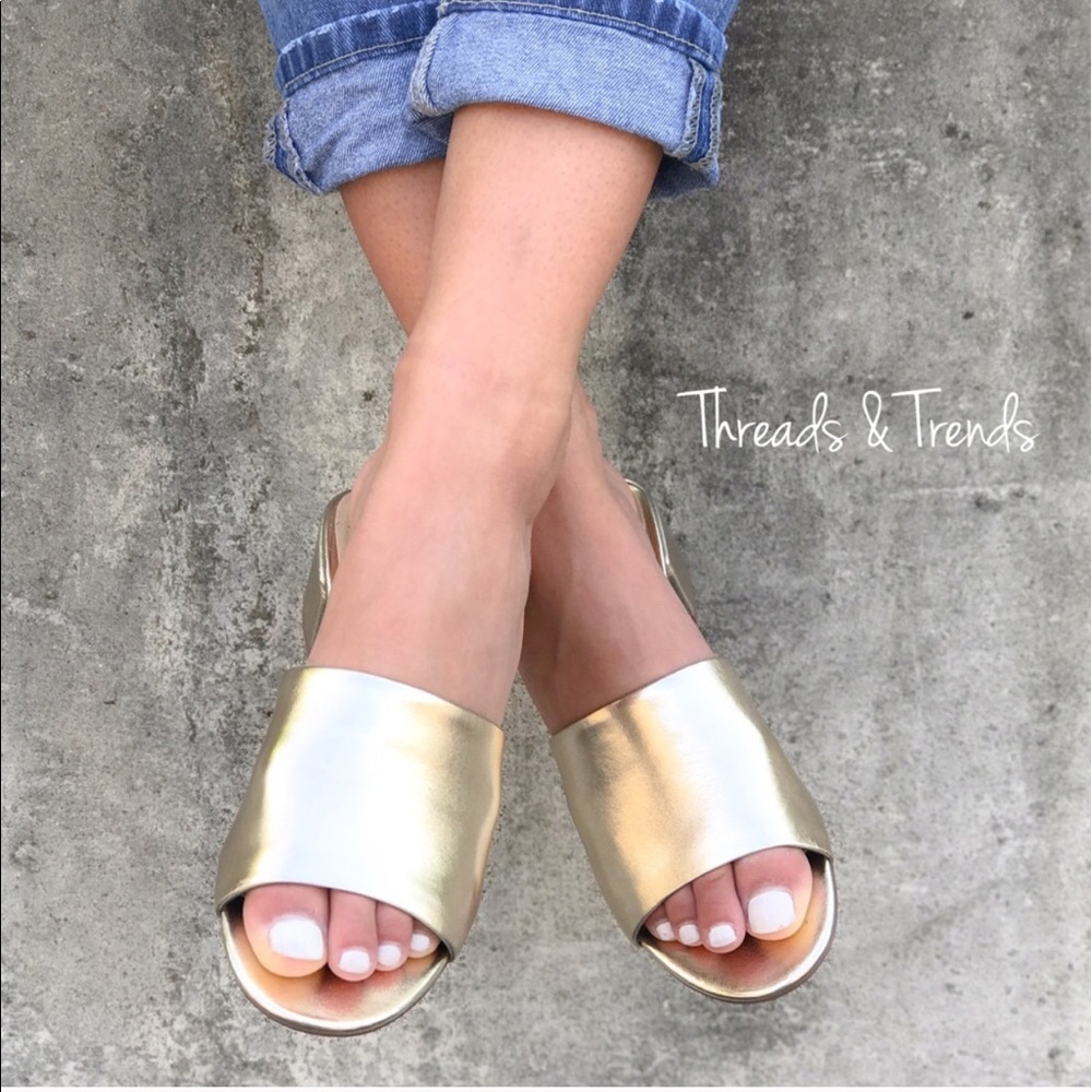 Silver Metallic  Mules - Picture 5 of 8