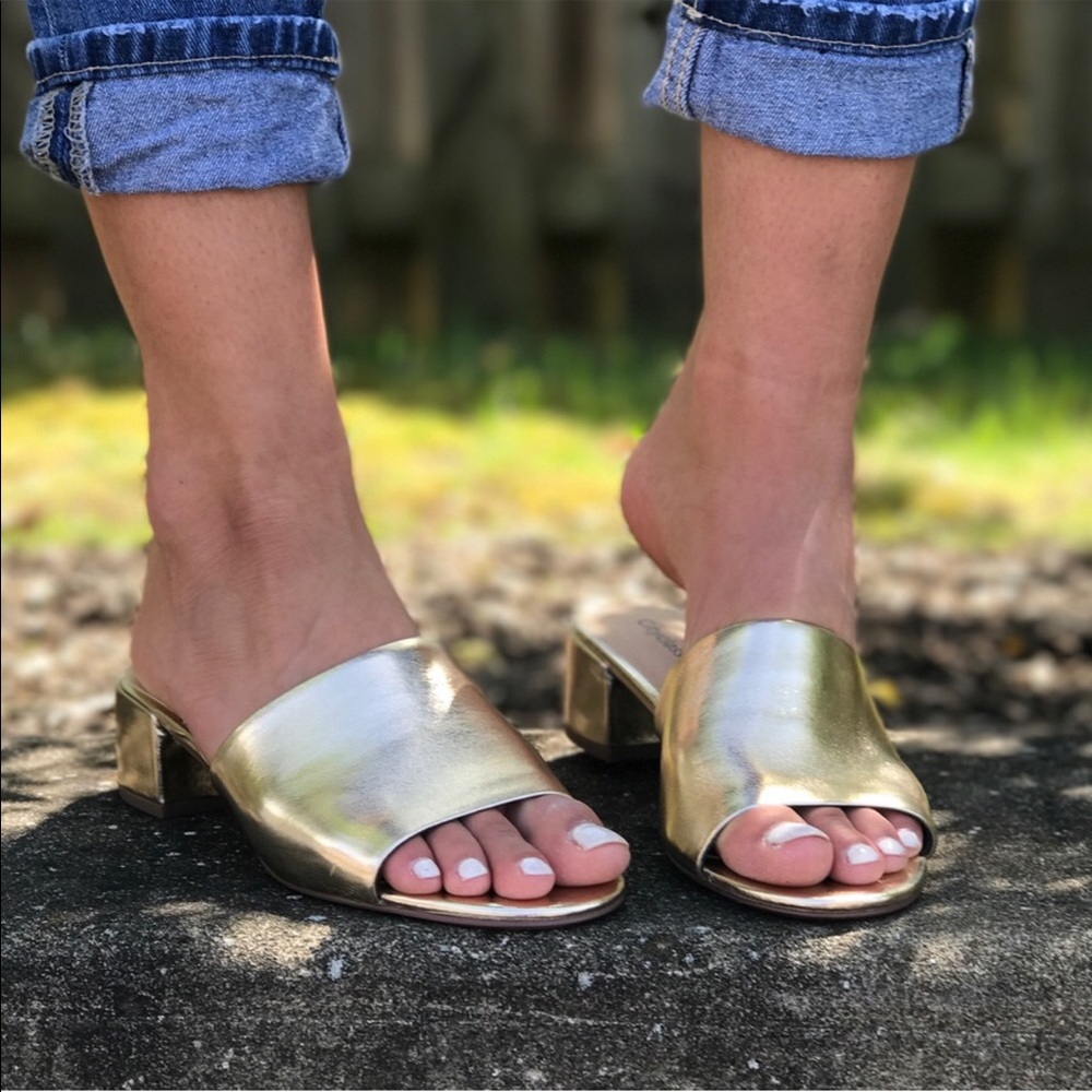 Silver Metallic  Mules - Picture 6 of 8