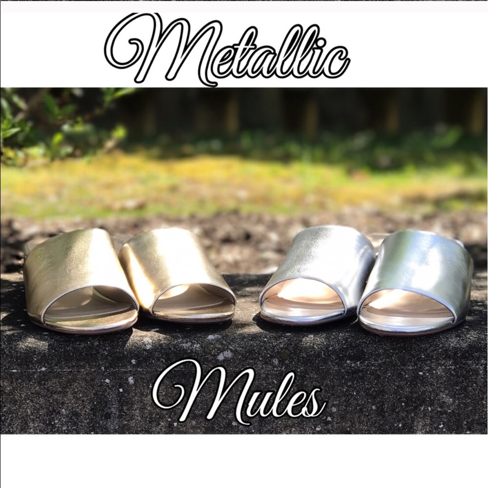 Metallic Gold Mules - Picture 4 of 7