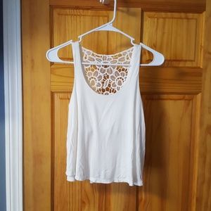 White flowy crop top