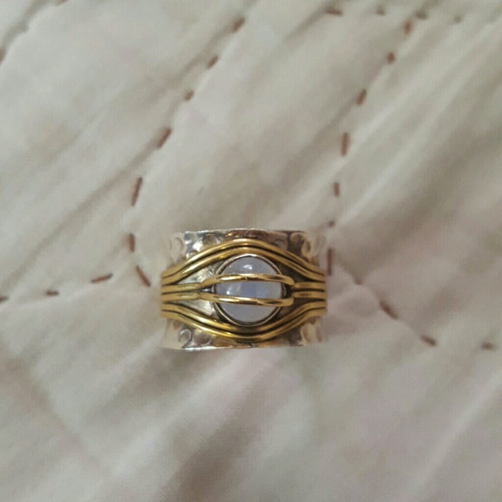 sterling silver and moonstone ring