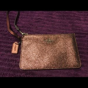 Coach glitter wristlet