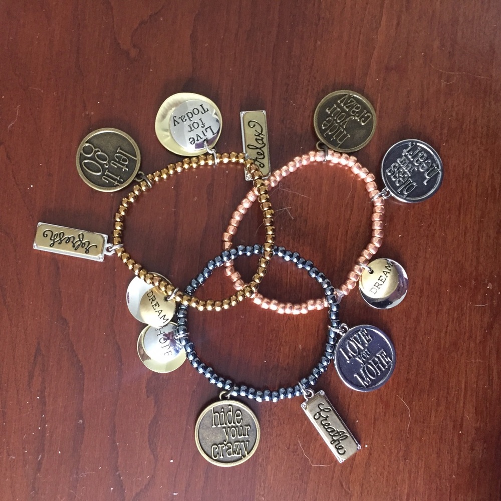 Handmade beaded charm bracelets