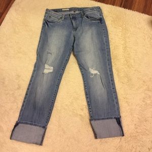 KUT Catherine Distressed Boyfriend Jeans