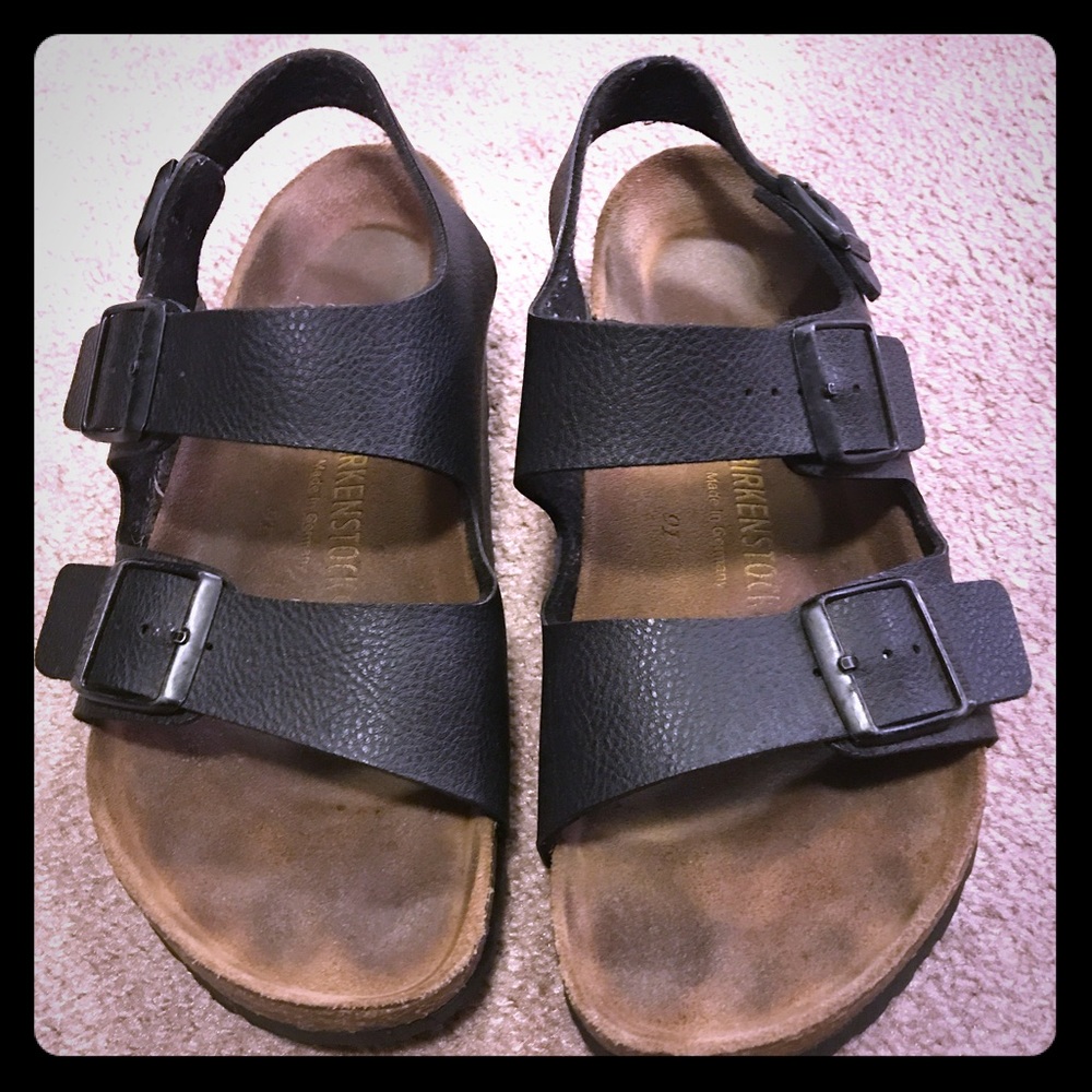 Black Leather Birkenstocks