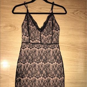 {ASTR} Black and Nude Dress