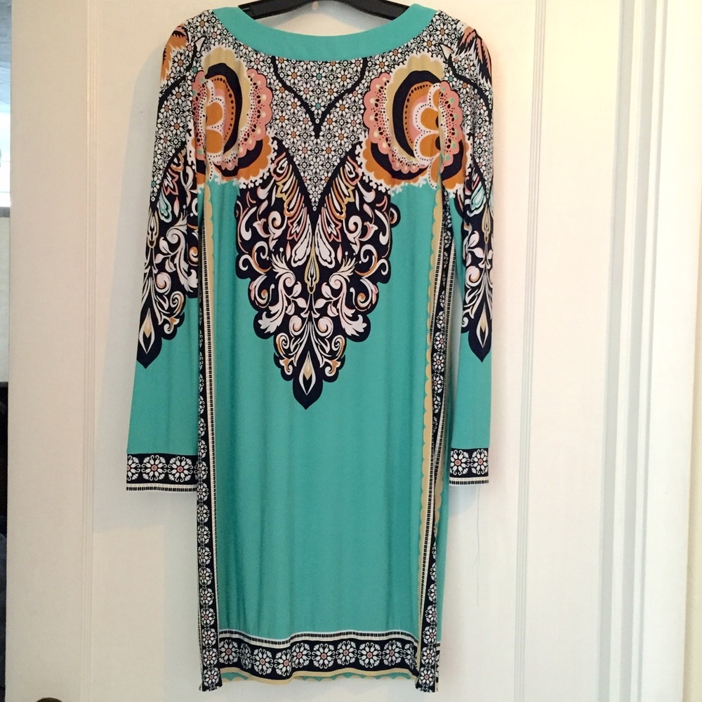 Donna Morgan Long Sleeve Printed Jersey Dress 4