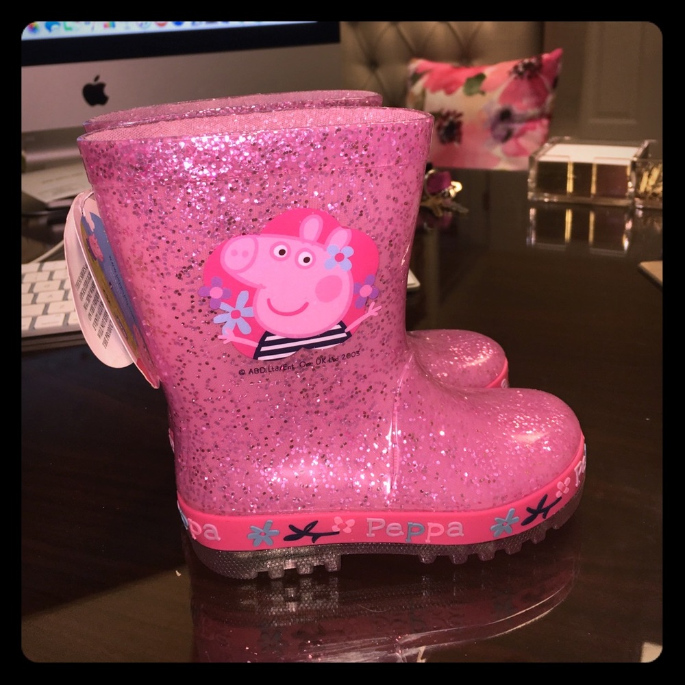 Peppa Pig Toddler Light Up Rain Boots - New