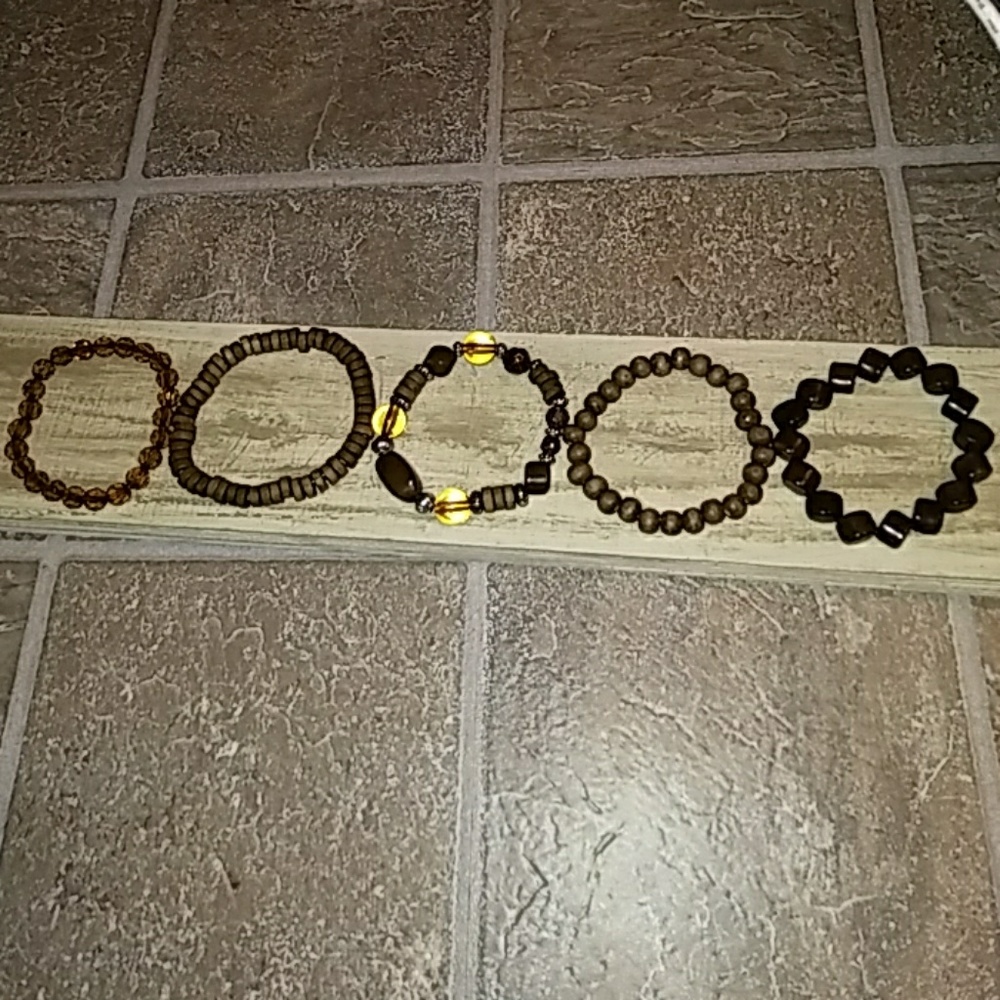 5 Bracelets set(brown)