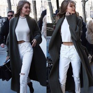 Super Soft Cashmere GIGI HADID White Crop Top