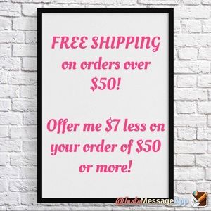 Free shipping if over $50!