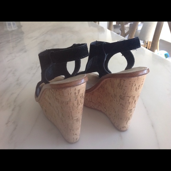 Elizabeth James cork wedge heels - Picture 2 of 3