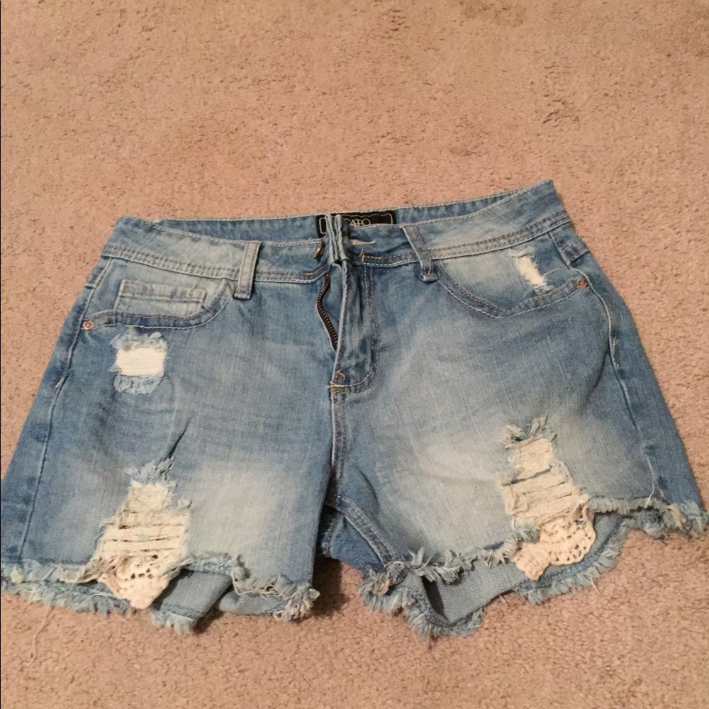 Denim shorts