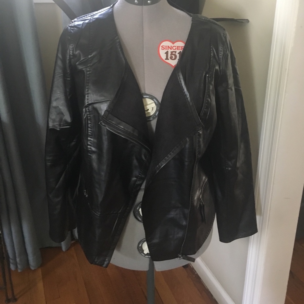 Max Studio Faux Leather Jacket