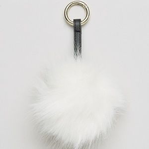 NWOT Faux Fur Pom Keychain
