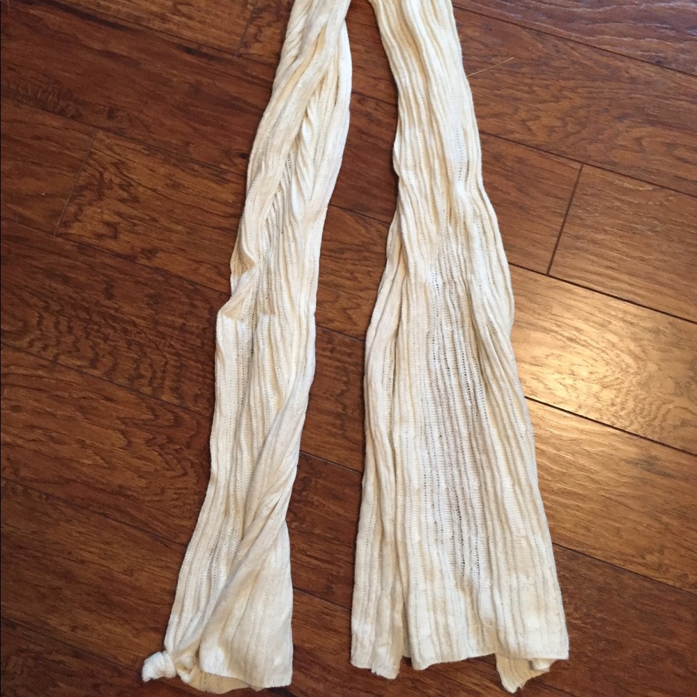 Lightweight cream scarf