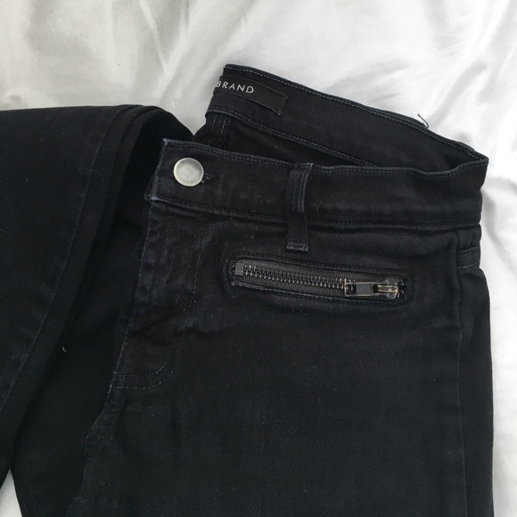 J Brand skinny black jeans with zipper detail - Picture 2 of 2