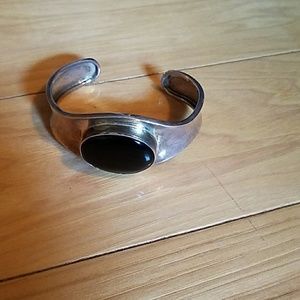 BLACK onyx cuff bracelet
