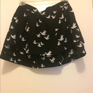 Forever 21 black layered skater skirt