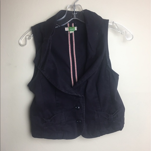 ✨Anthropologie Ett Twa BarbershopHarmony Vest Navy - Picture 4 of 7